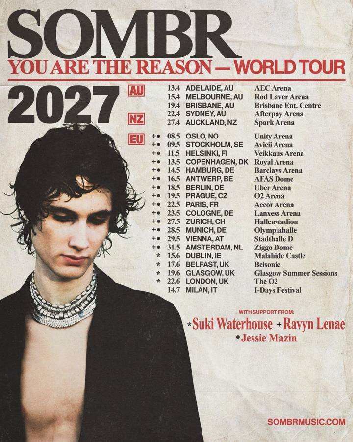 Sombr tour poster