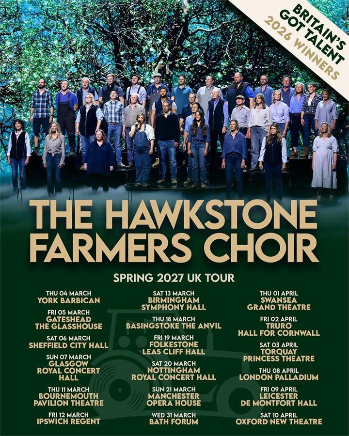 The Hawkstone Farmers Choir tour poster