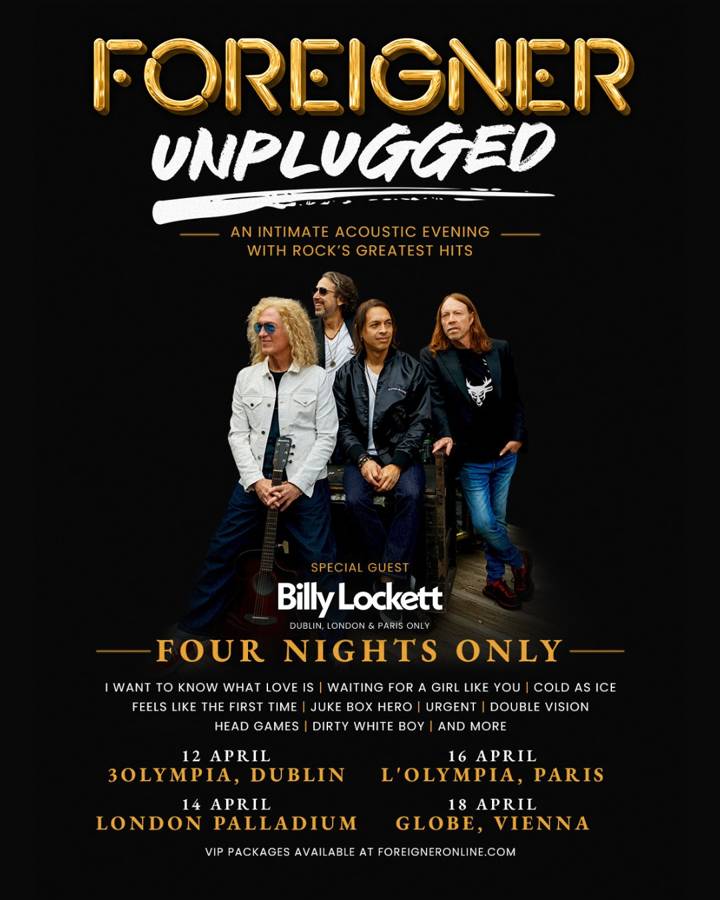 Foreigner Unplugged tour poster
