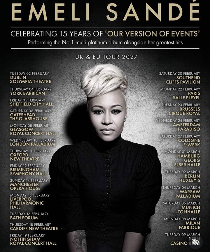Emeli Sande tour poster