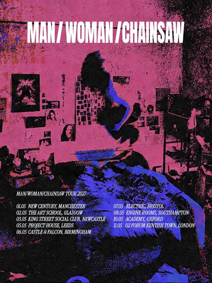 Man Woman Chainsaw tour poster