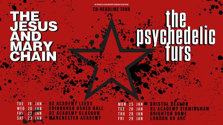 The Jesus and Mary Chain & The Psychedelic Furs tour poster