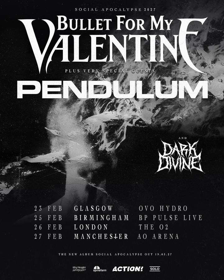 Bullet For My Valentine & Pendulum tour poster