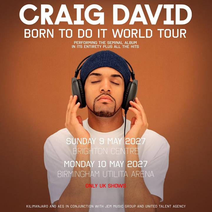 Craig David tour poster