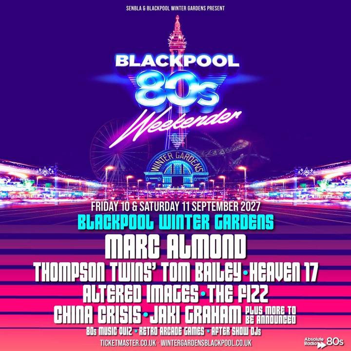 Blackpool 80s Weekender tour poster