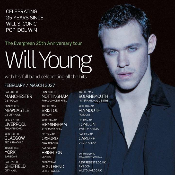 Will Young tour poster