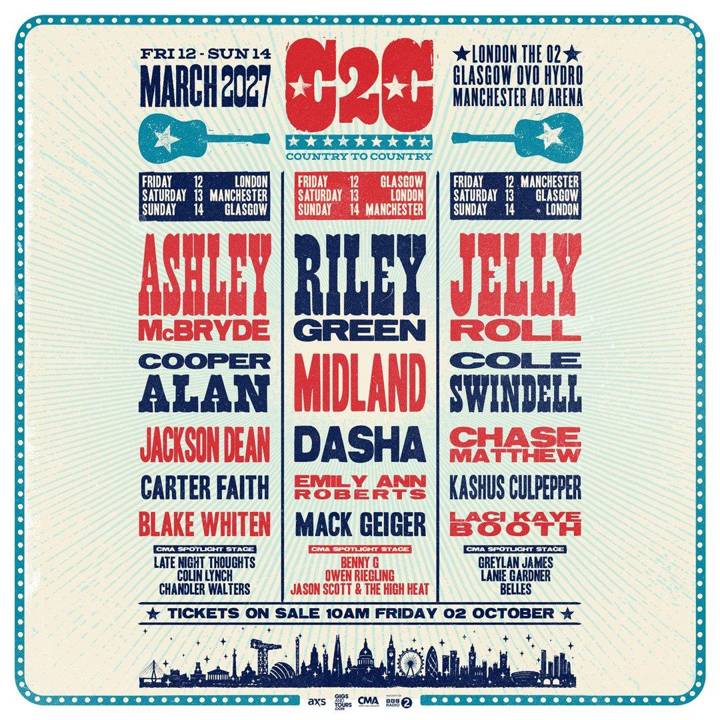 C2C Country to Country tour poster