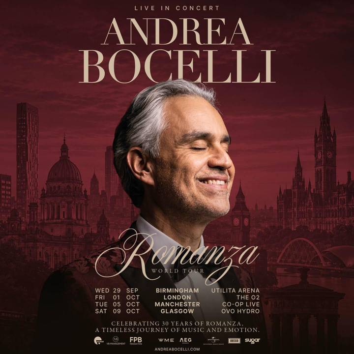 Andrea Bocelli tour poster