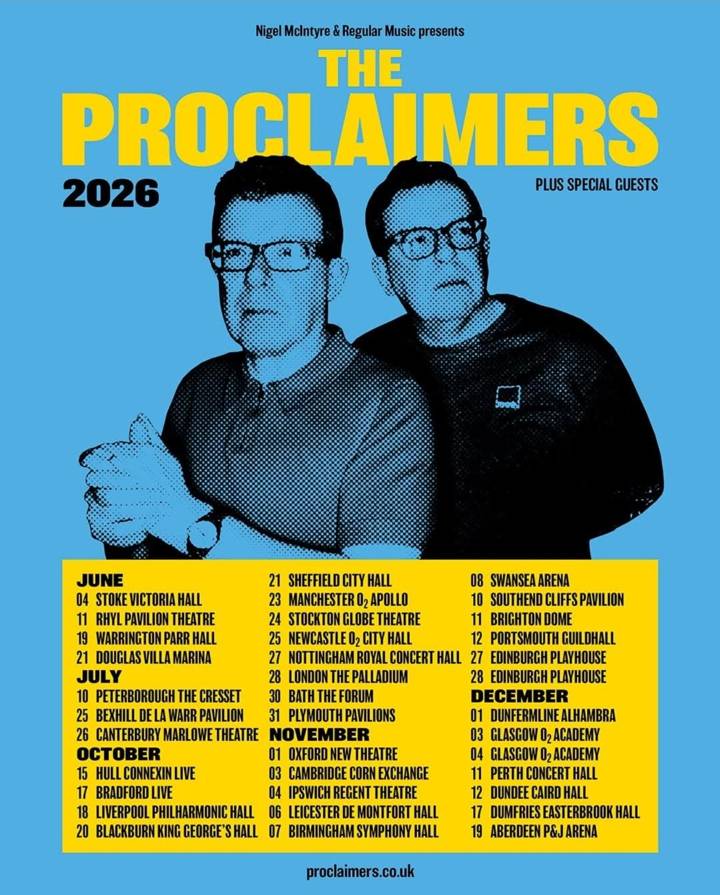 The Proclaimers tour poster