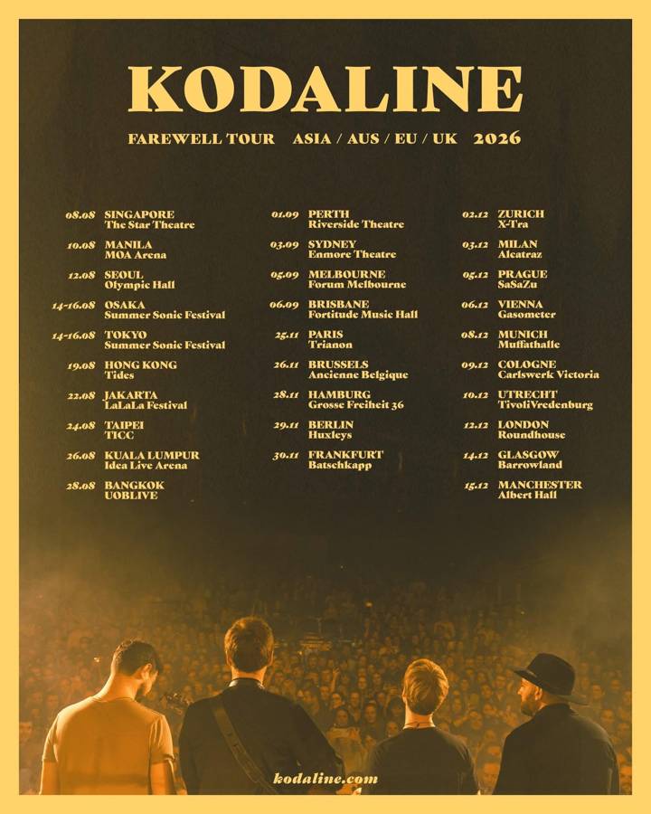 Kodaline tour poster
