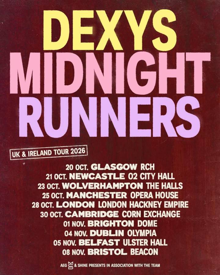 Dexys Midnight Runners tour poster