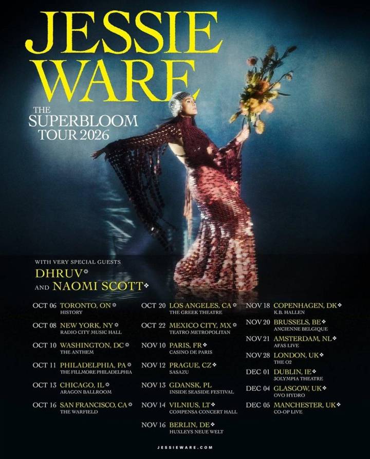 Jessie Ware tour poster