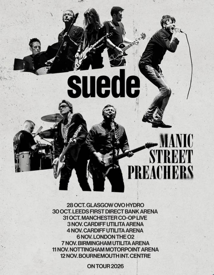 Suede & Manic Street Preachers tour poster