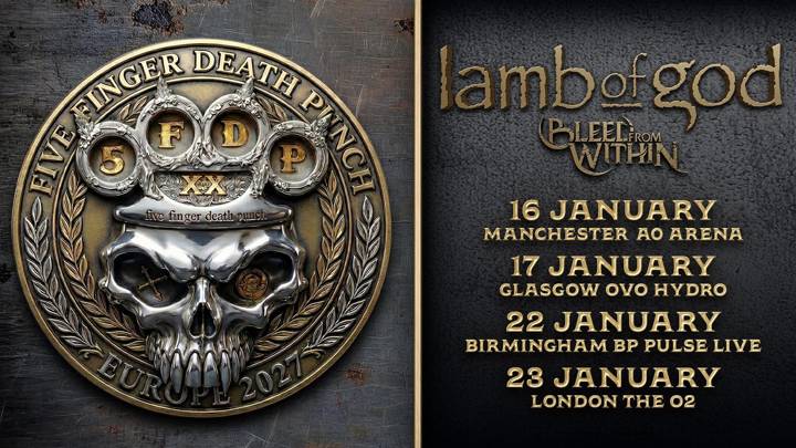 Five Finger Death Punch & Lamb of God tour poster