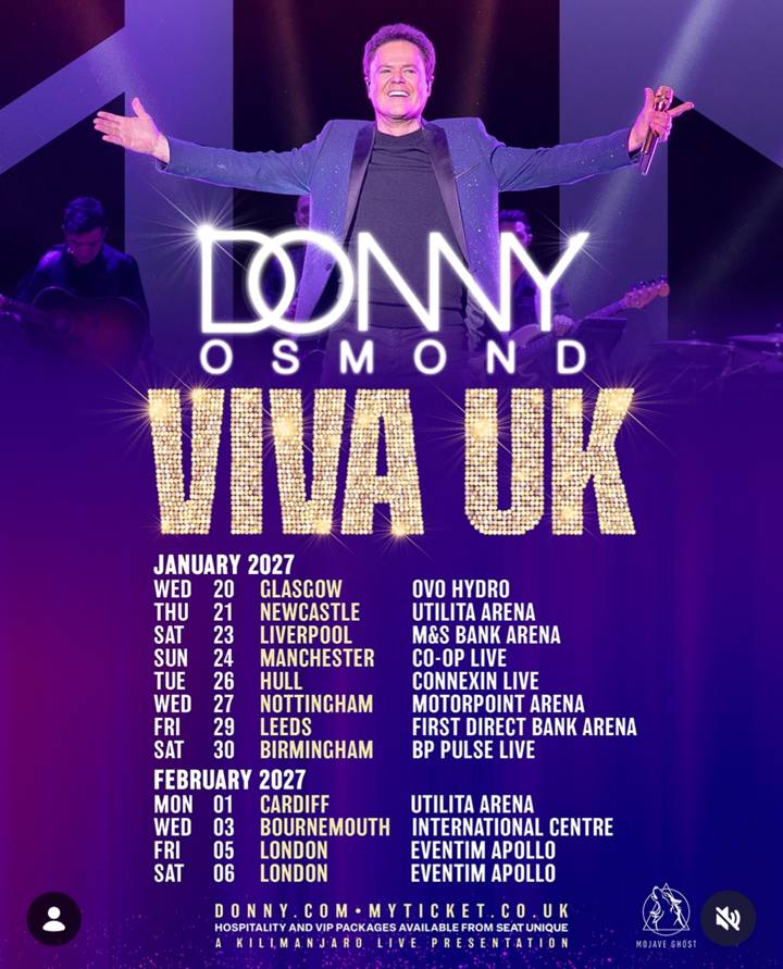 Donny Osmond tour poster