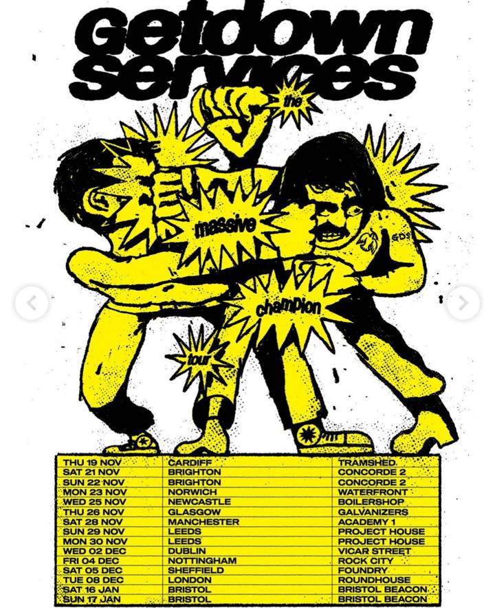 Getdown Services tour poster