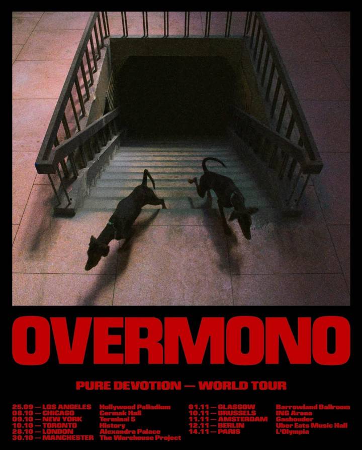 Overmono tour poster