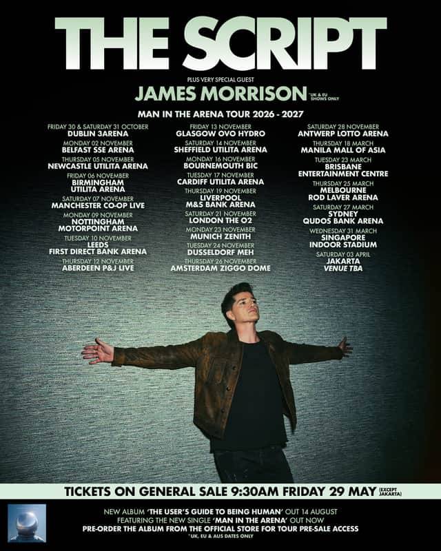 The Script tour poster