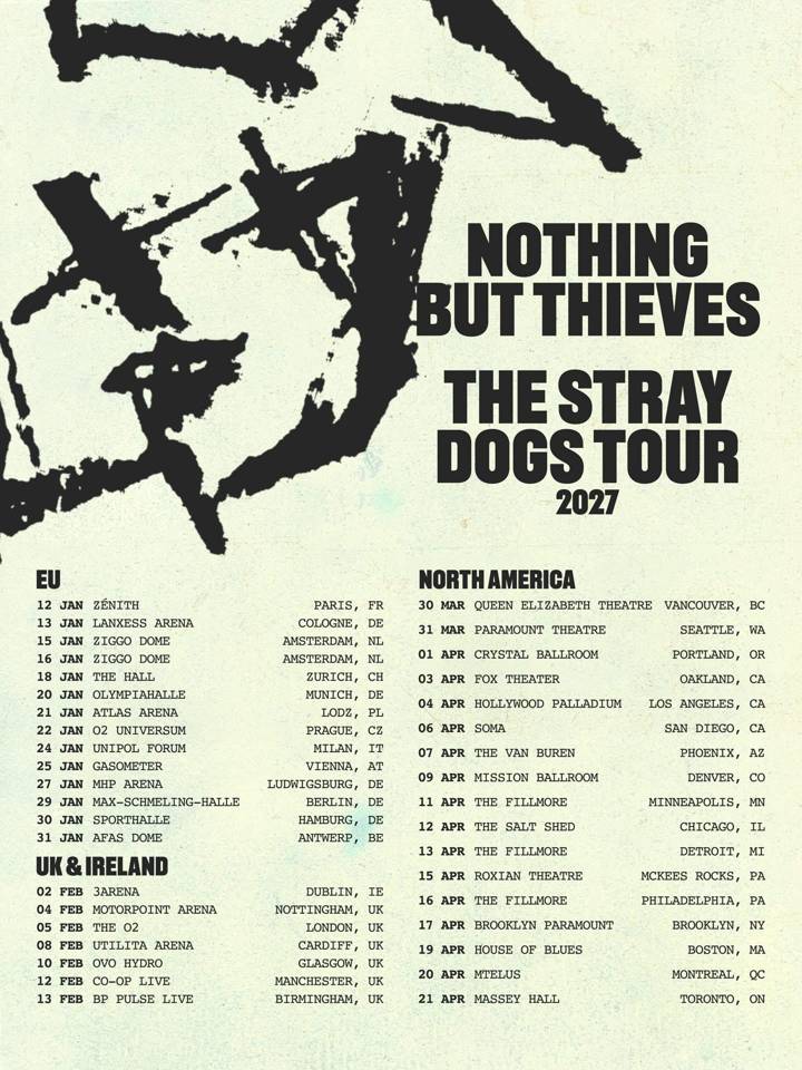 Nothing But Thieves tour poster