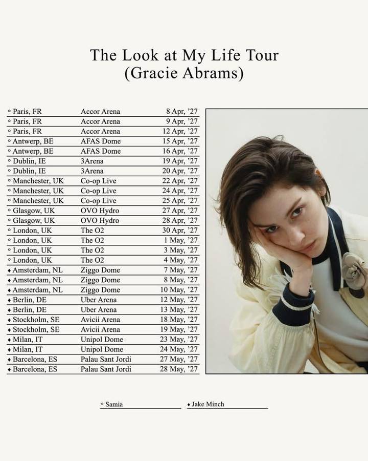Gracie Abrams tour poster