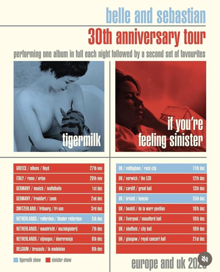 Belle and Sebastian tour poster