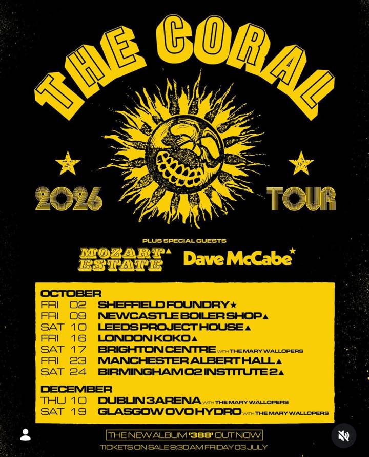 The Coral tour poster