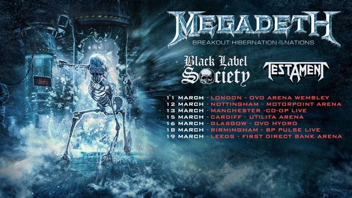 Megadeth tour poster