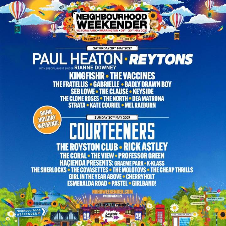 Neighbourhood Weekender 2027 tour poster