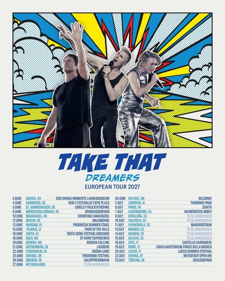 Take That tour poster