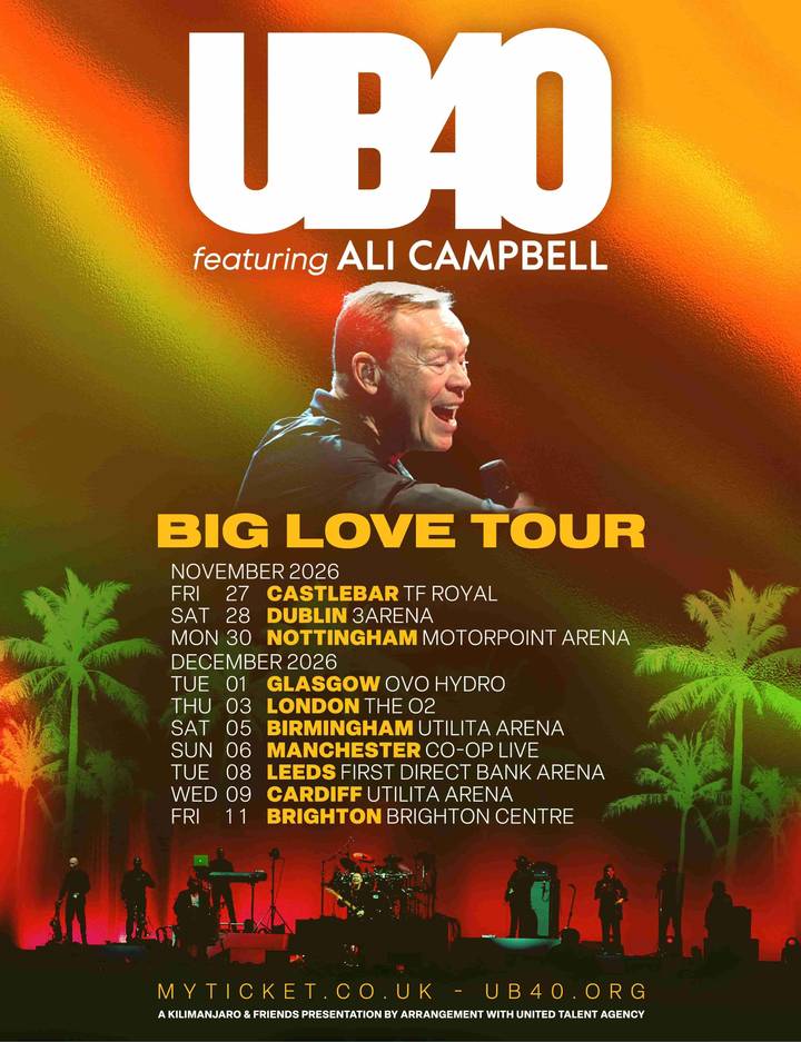 UB40 ft. Ali Campbell tour poster