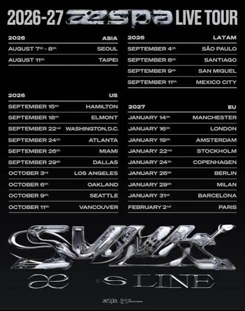 aespa tour poster