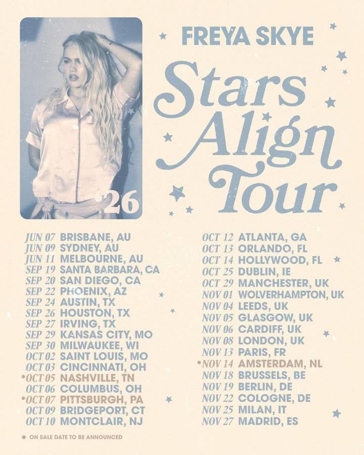 Freya Skye tour poster
