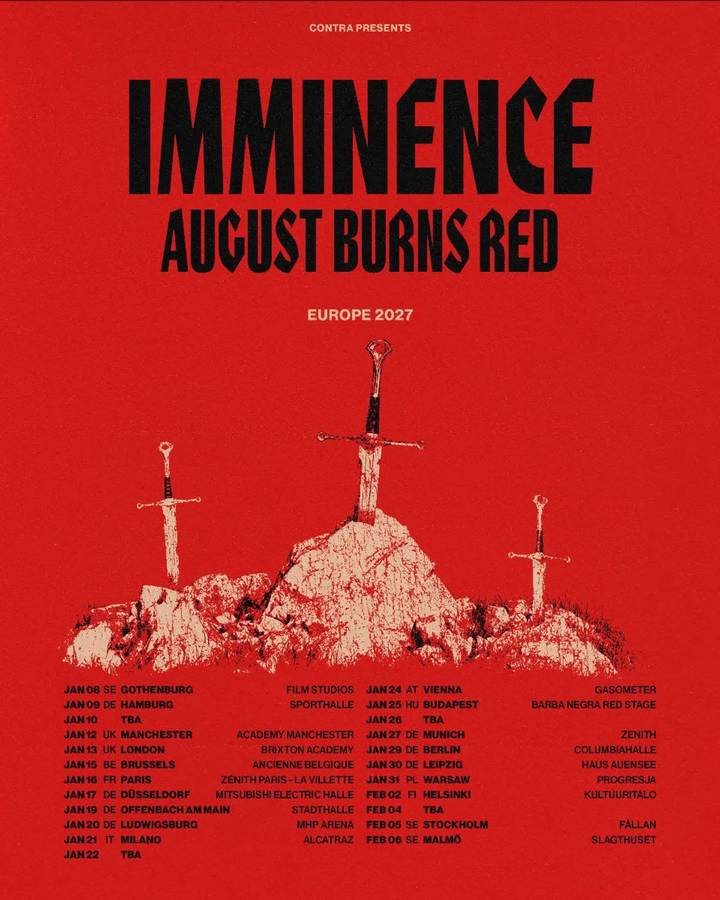 Imminence & August Burns Red tour poster