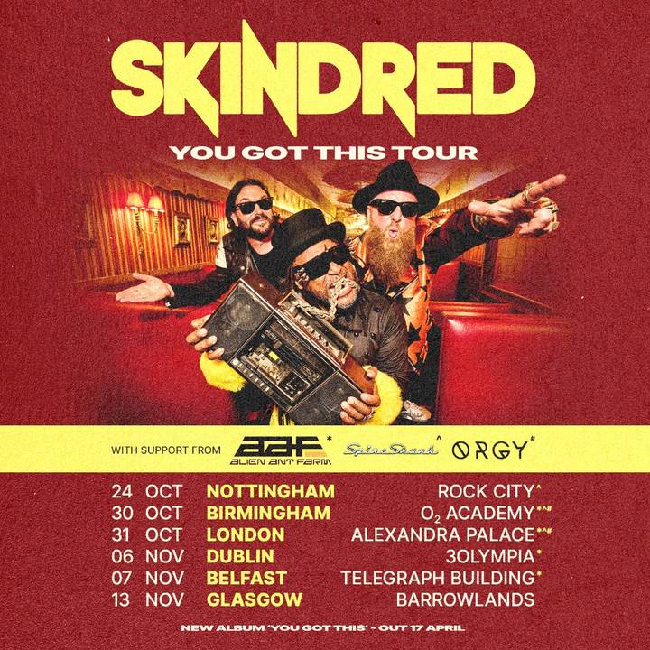 Skindred tour poster