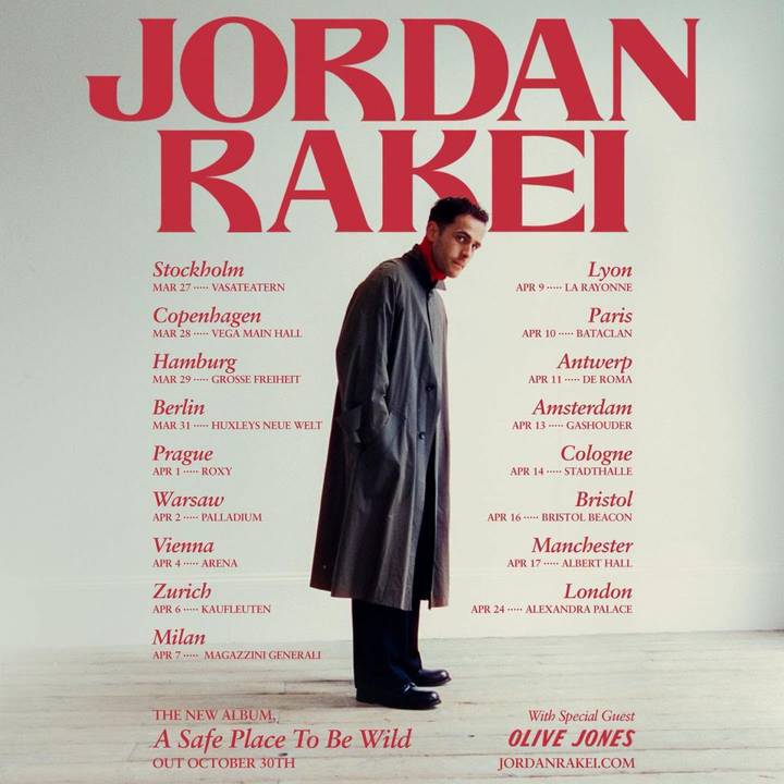 Jordan Rakei tour poster