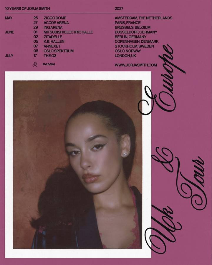 Jorja Smith tour poster