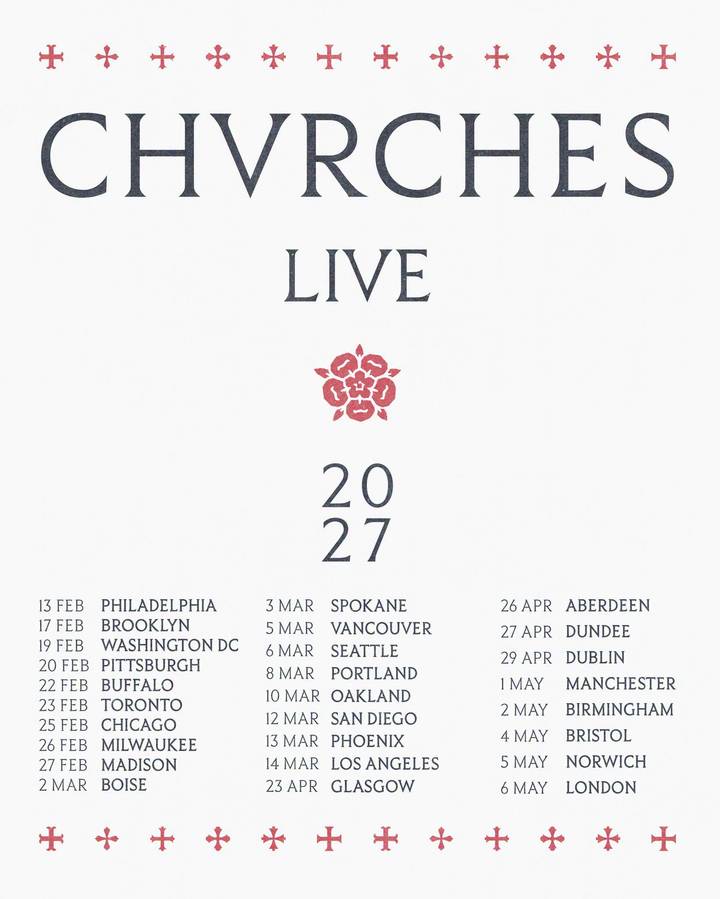 CHVRCHES tour poster