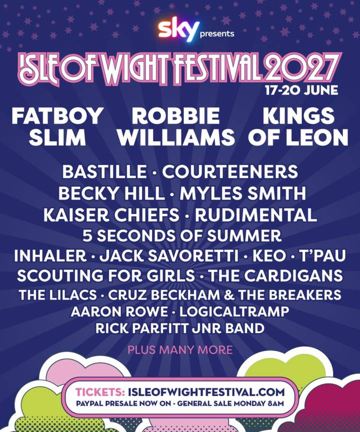 Isle of Wight Festival tour poster