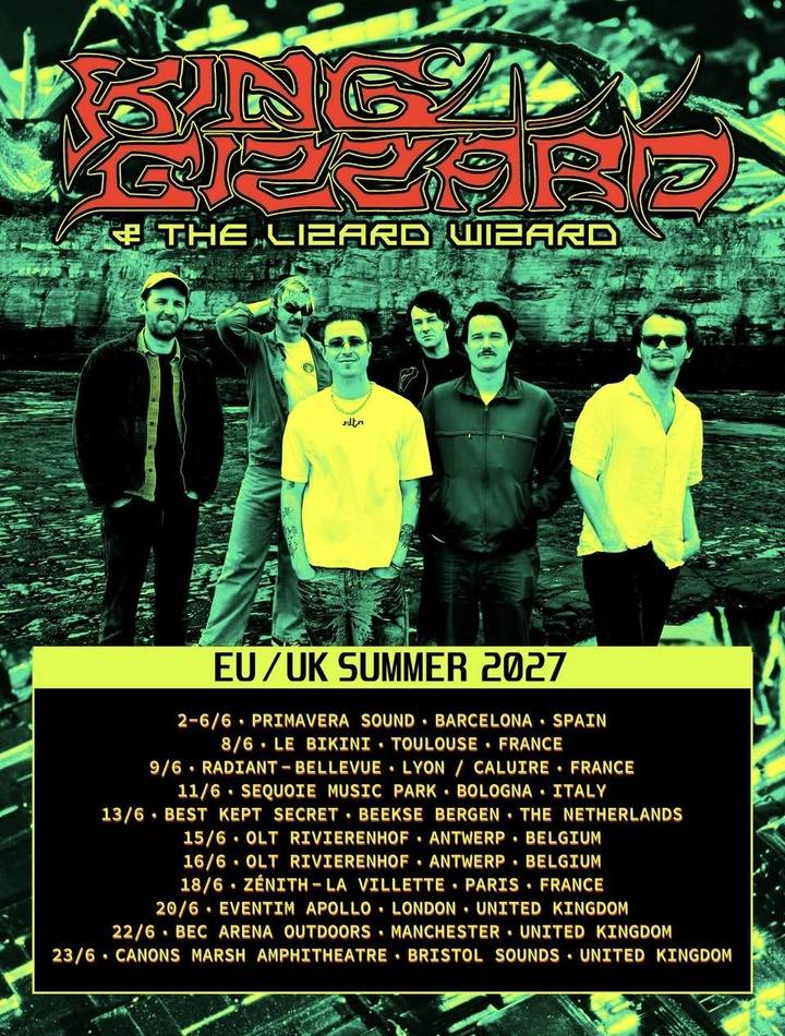 King Gizzard & the Lizard Wizard tour poster