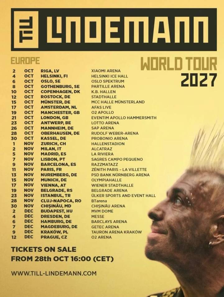 Till Lindemann tour poster